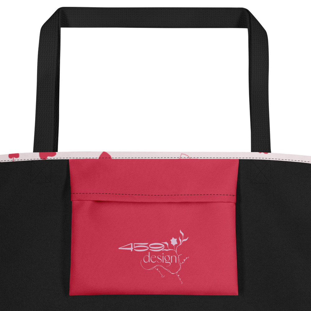 Large Tote Bag Teddybear Tales Red