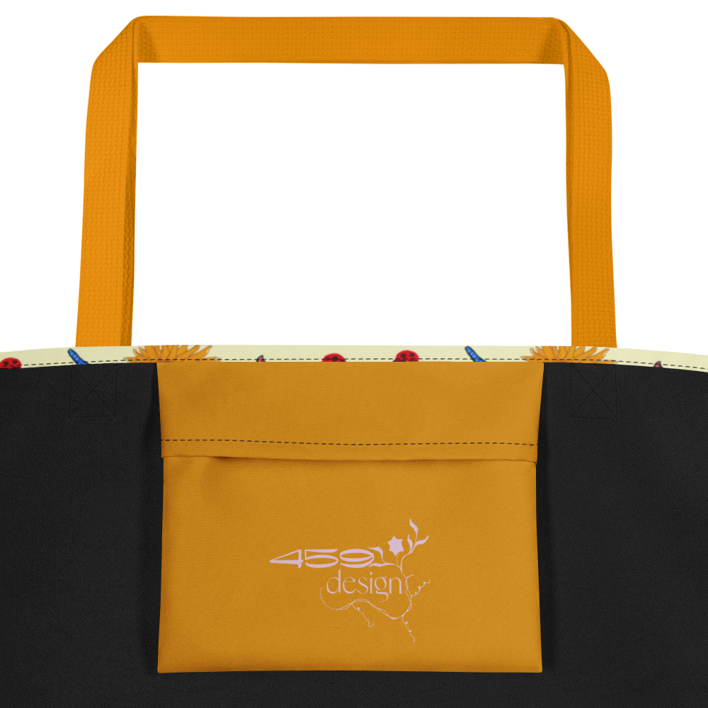 Large Tote Bag Sunflowers for Lilly Yellow