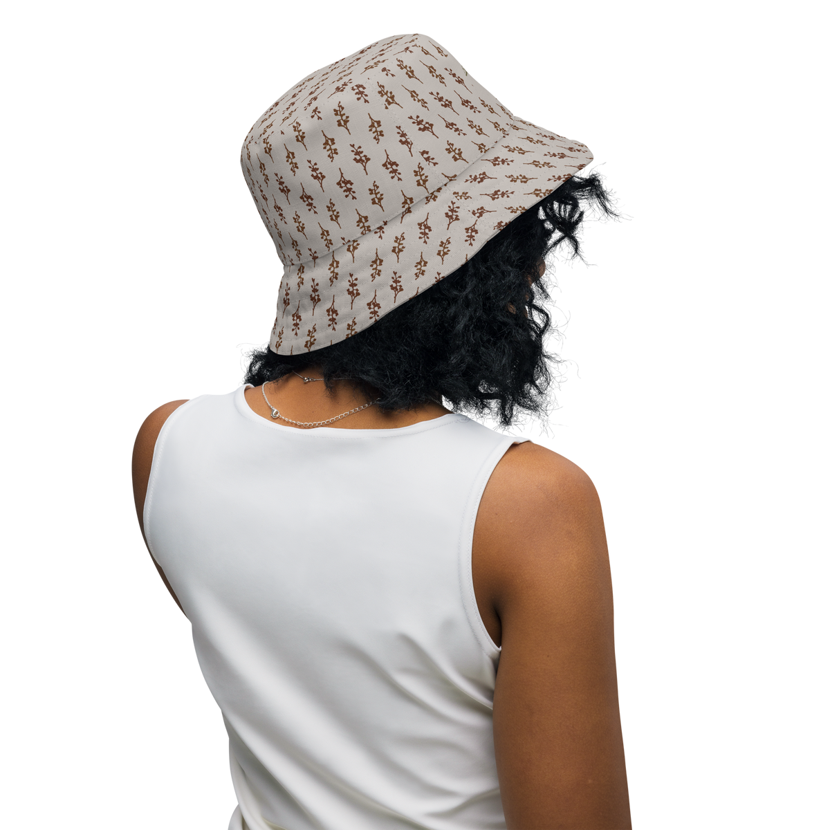 Reversible bucket hat Bees in the Blossoms
