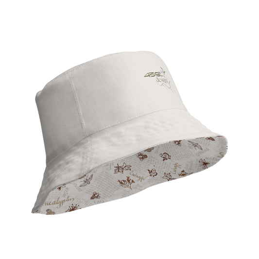 Reversible bucket hat Lady in Script Stone