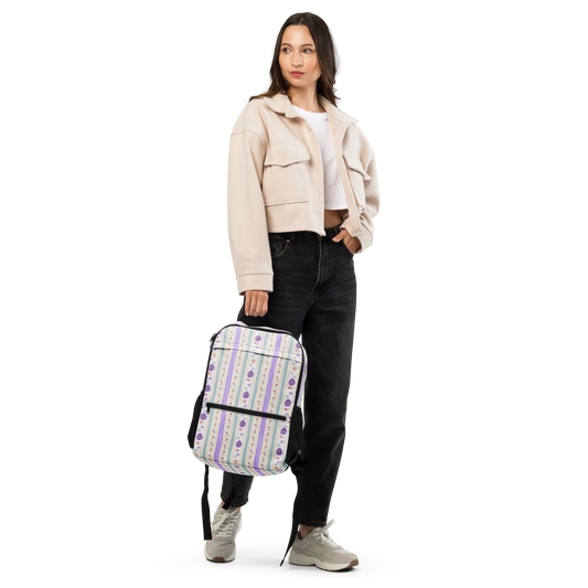 Utility backpack Satin Ribbons Purple