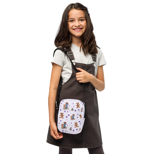 Utility crossbody bag Teddybear Tales Purple