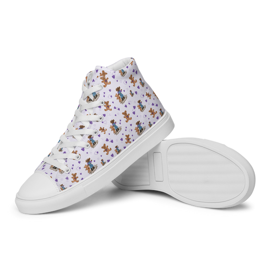 Women’s high top canvas shoes Teddybear Tales Purple