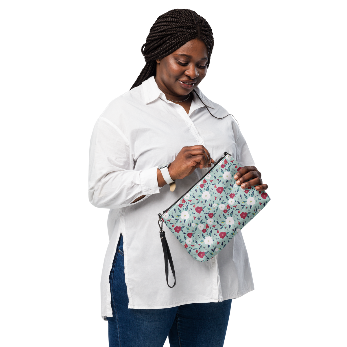 Crossbody bag Oleander Red on Aqua