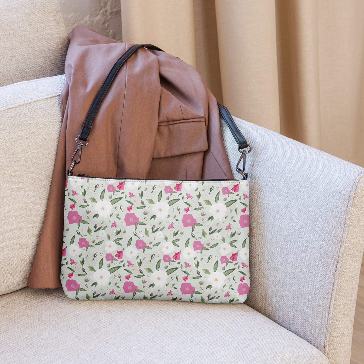 Crossbody bag Oleander Pink on Mint