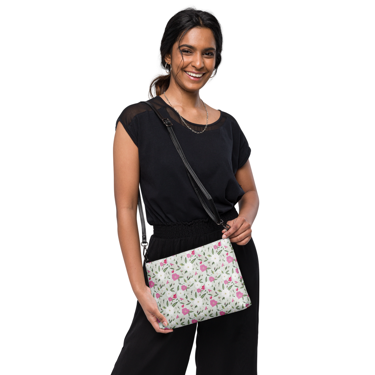 Crossbody bag Oleander Pink on Mint