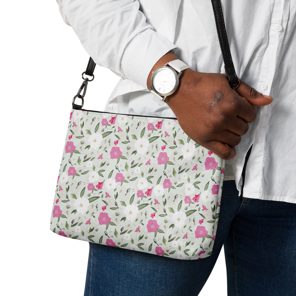 Crossbody bag Oleander Pink on Mint