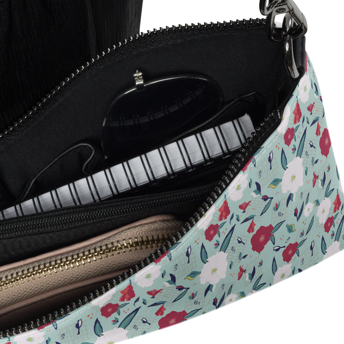 Crossbody bag Oleander Red on Aqua