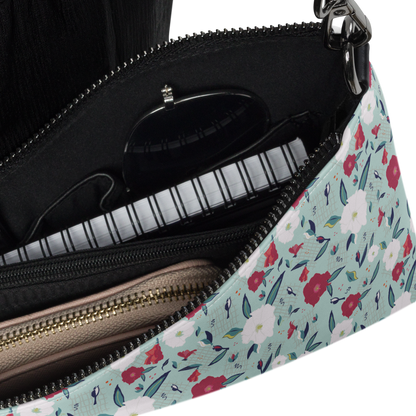 Crossbody bag Oleander Red on Aqua