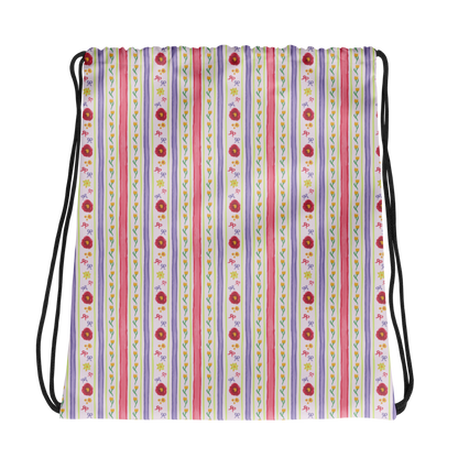 Drawstring Bag Satin Ribbons Red