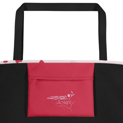 Large Tote Bag Teddybear Tales Red