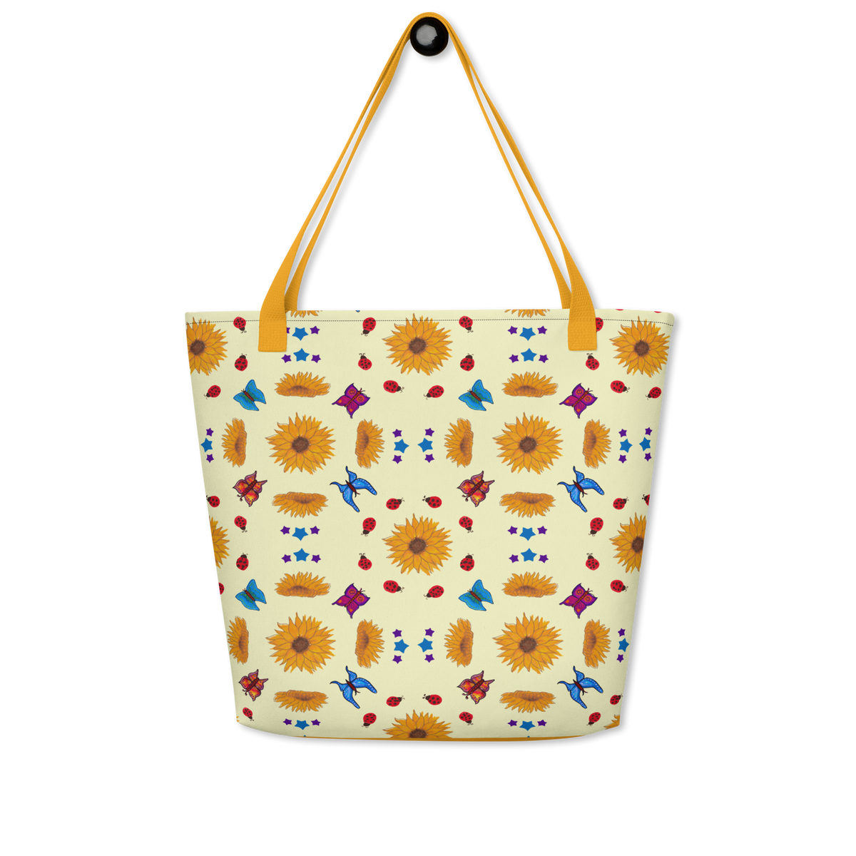 Large Tote Bag Sunflowers for Lilly Yellow