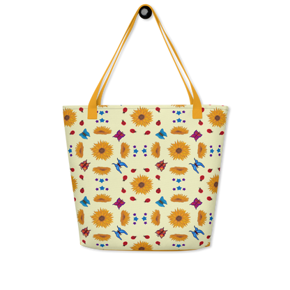 Large Tote Bag Sunflowers for Lilly Yellow