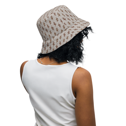 Reversible bucket hat Bees in the Blossoms