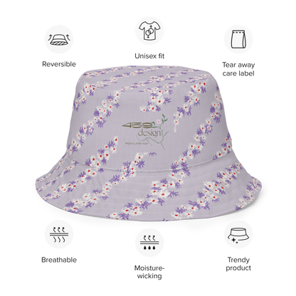 Reversible bucket hat Blossom Trails Stone & Mauve