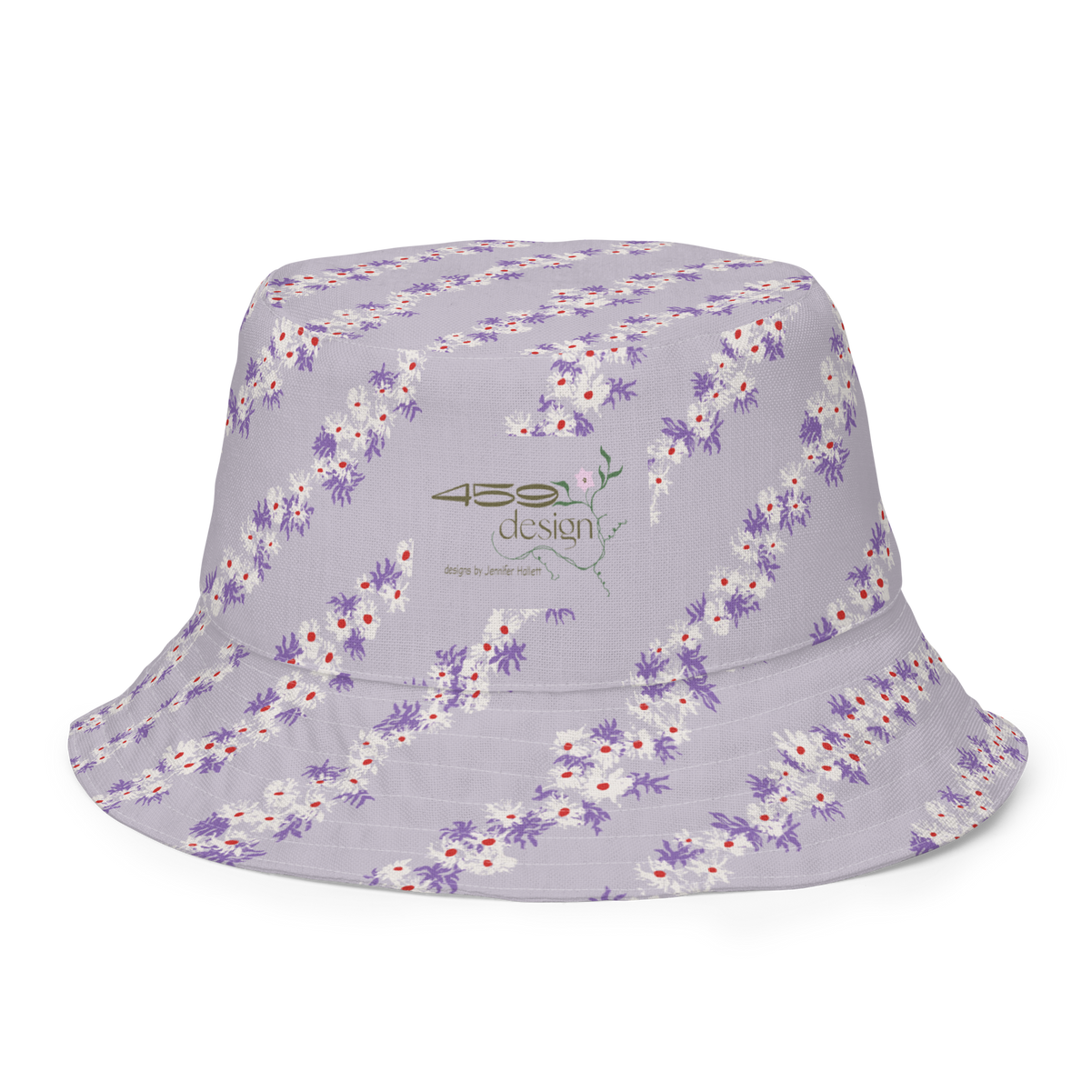 Reversible bucket hat Blossom Trails Stone & Mauve