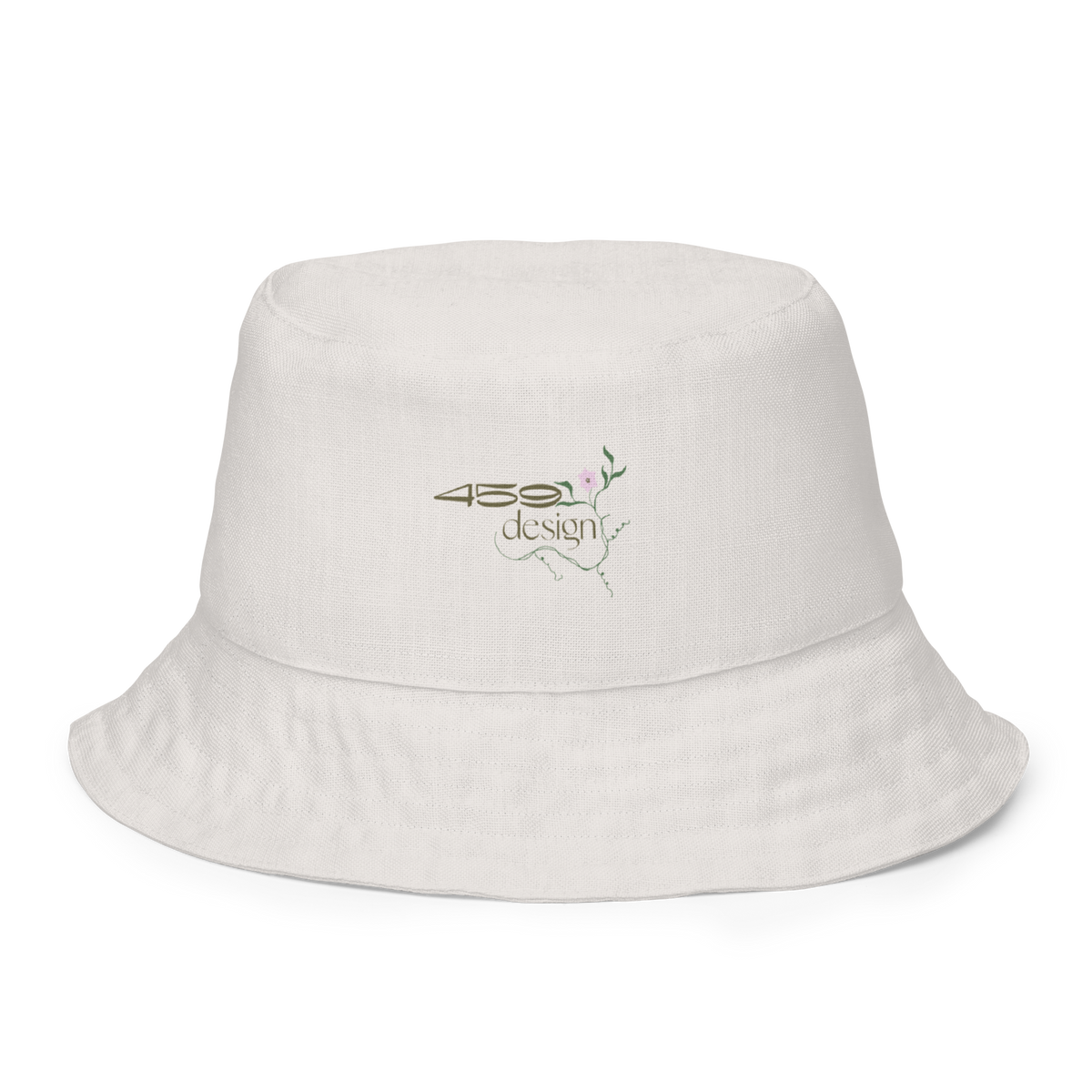 Reversible bucket hat Lady in Script Stone