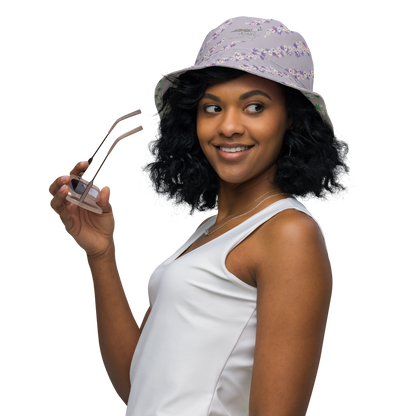 Reversible bucket hat Blossom Trails Stone & Mauve