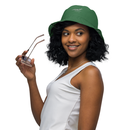 Reversible bucket hat Lady in Script Green