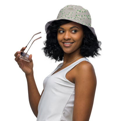 Reversible bucket hat Blossom Trails Stone & Mauve