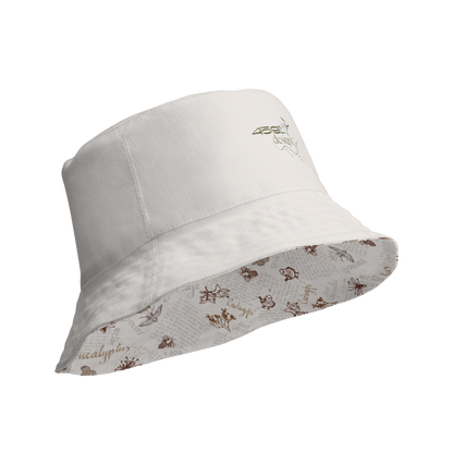 Reversible bucket hat Lady in Script Stone