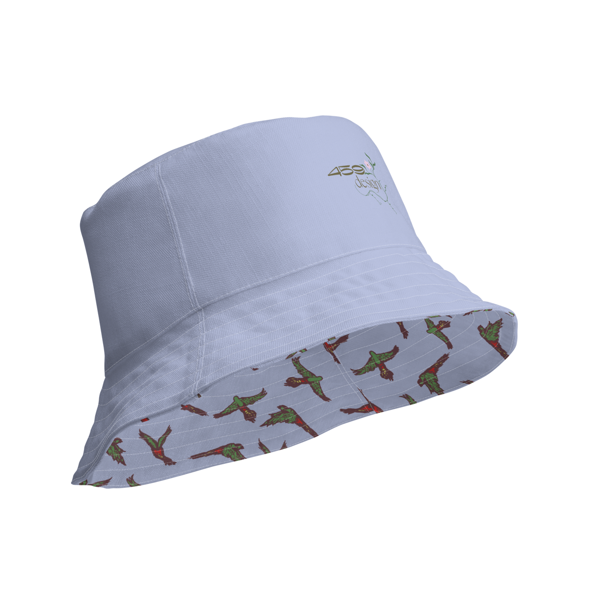 Reversible bucket hat Birds in Flight Blue