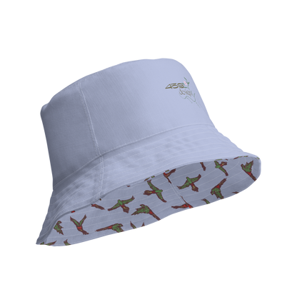 Reversible bucket hat Birds in Flight Blue