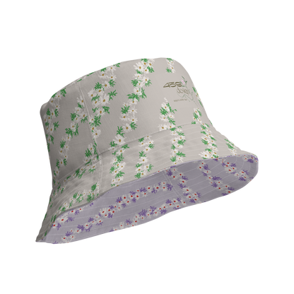 Reversible bucket hat Blossom Trails Stone & Mauve