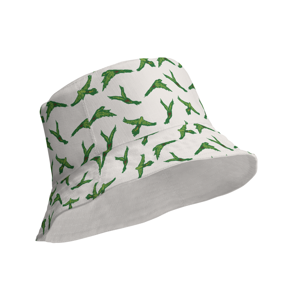 Reversible bucket hat Birds in Flight Stone