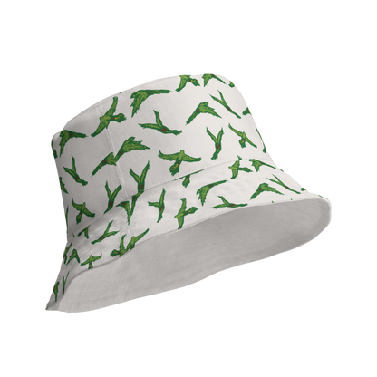 Reversible bucket hat Birds in Flight Stone