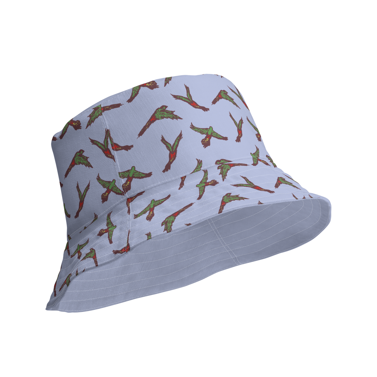 Reversible bucket hat Birds in Flight Blue