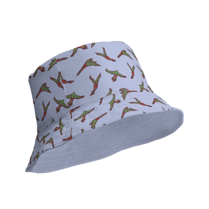 Reversible bucket hat Birds in Flight Blue