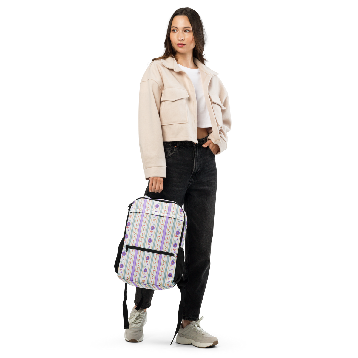 Utility backpack Satin Ribbons Purple