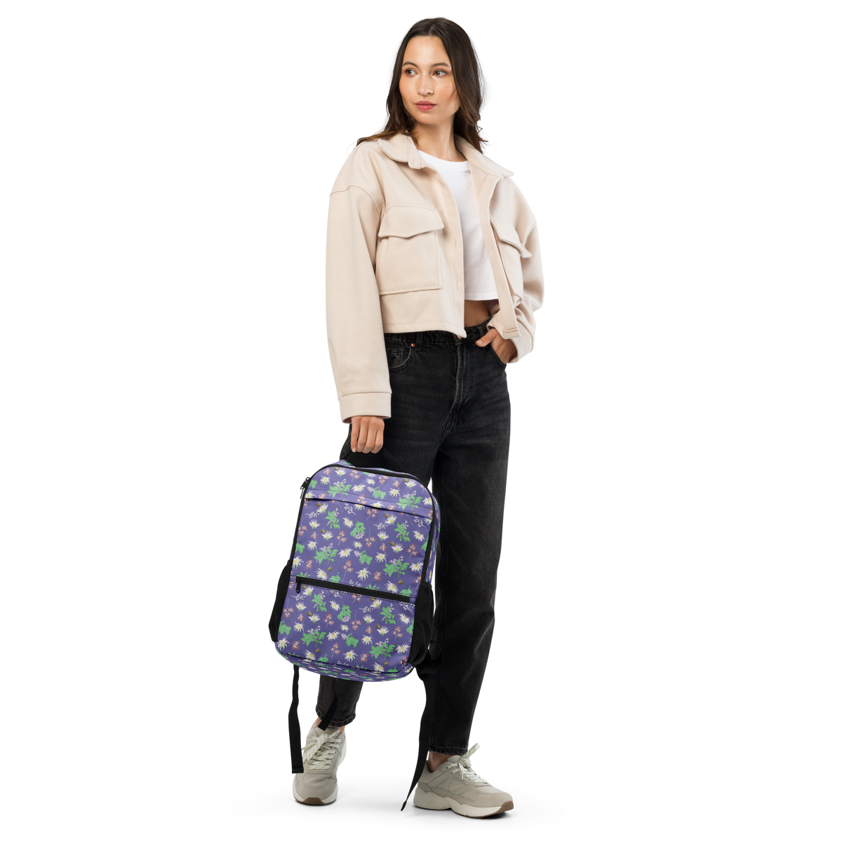 Laptop Backpack Bees in the Blossoms Purple