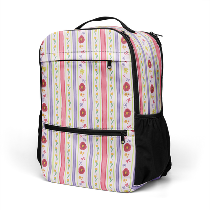 Utility backpack Satin Ribbons Red