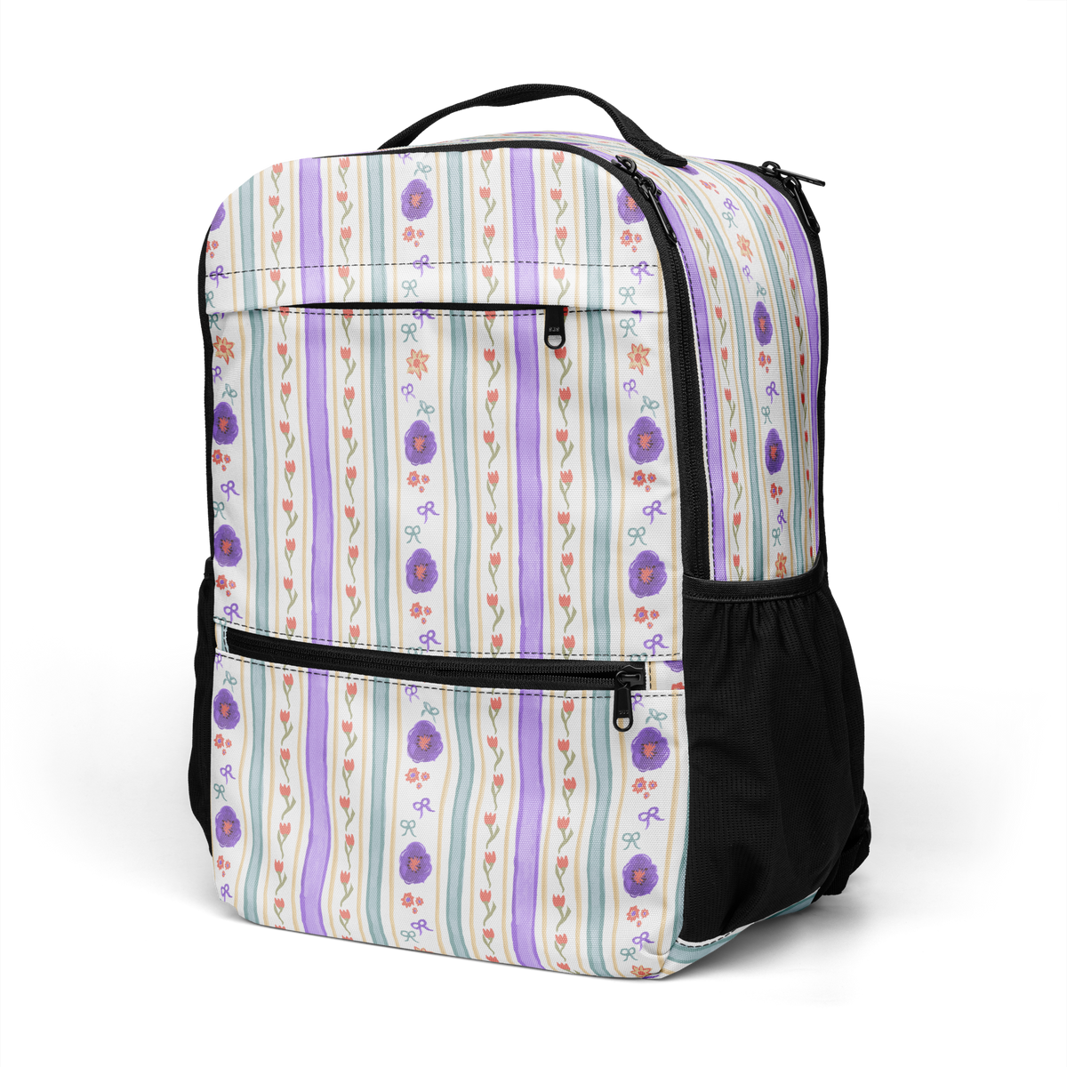 Utility backpack Satin Ribbons Purple
