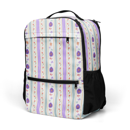Utility backpack Satin Ribbons Purple