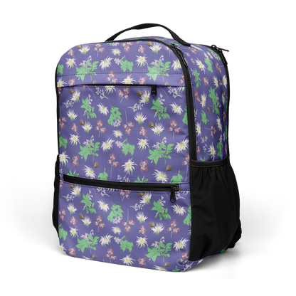 Laptop Backpack Bees in the Blossoms Purple