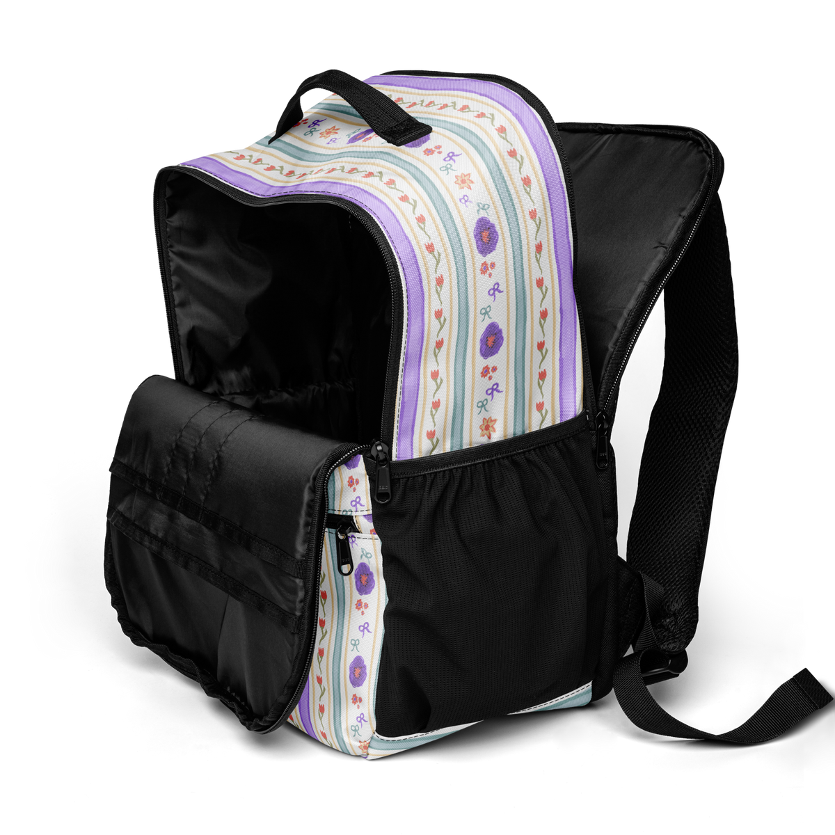 Utility backpack Satin Ribbons Purple