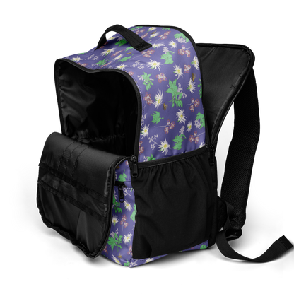 Laptop Backpack Bees in the Blossoms Purple