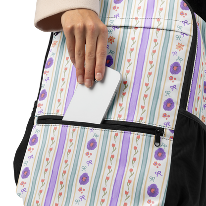 Utility backpack Satin Ribbons Purple