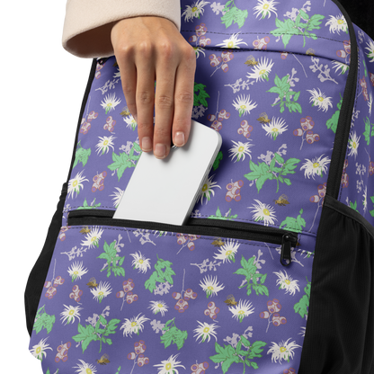 Laptop Backpack Bees in the Blossoms Purple