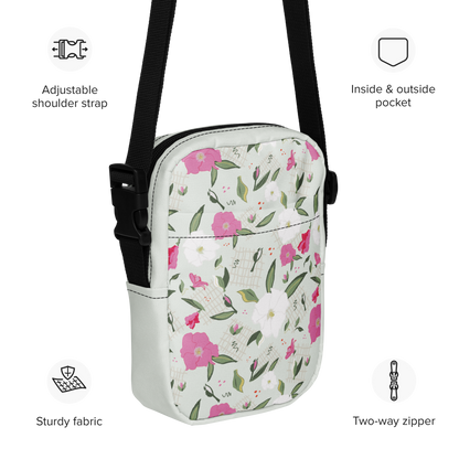 Utility crossbody bag Oleander Pink on Mint