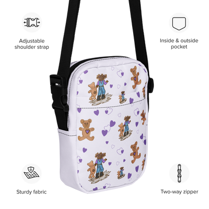 Utility crossbody bag Teddybear Tales Purple