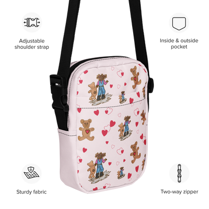 Utility crossbody bag Teddybear Tales Red