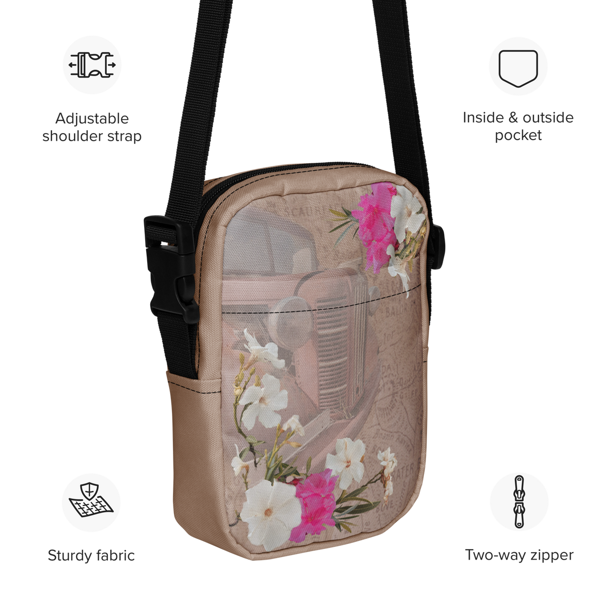 Utility crossbody bag Truck Map