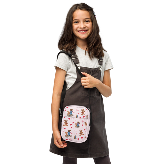 Utility crossbody bag Teddybear Tales Red