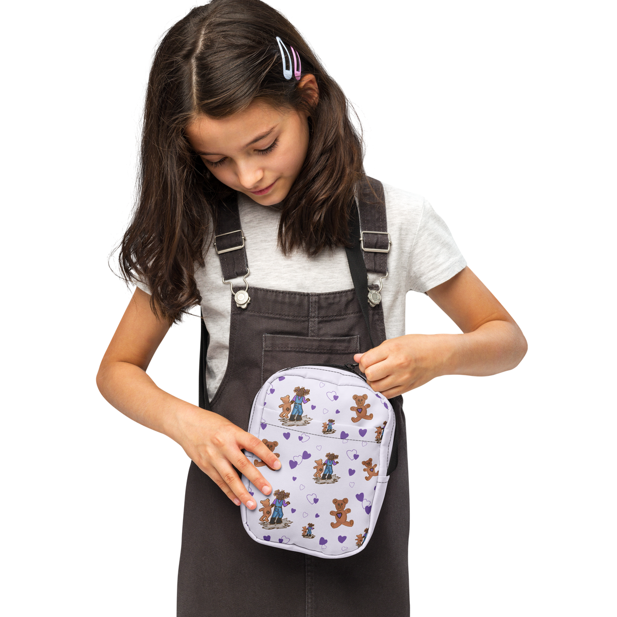 Utility crossbody bag Teddybear Tales Purple