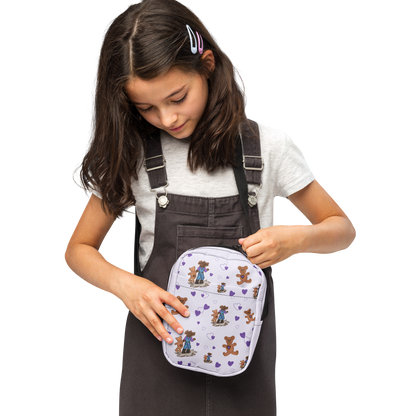 Utility crossbody bag Teddybear Tales Purple