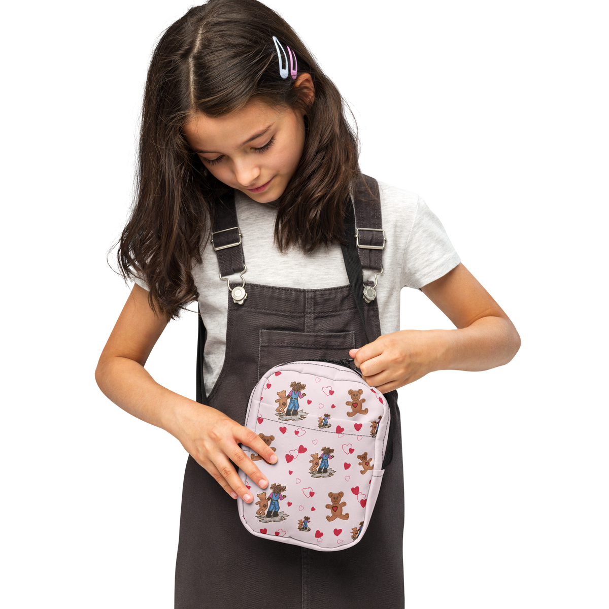 Utility crossbody bag Teddybear Tales Red